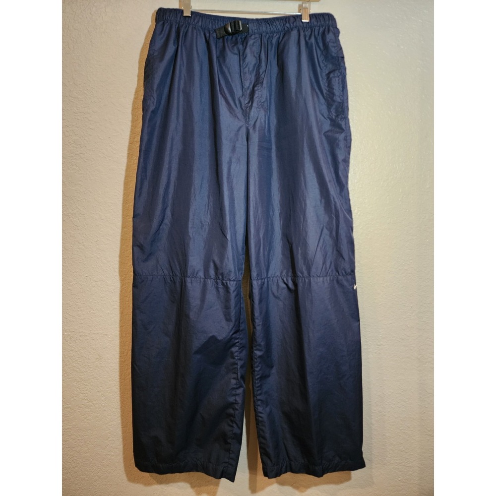 Nike Men's Wind Pants, Navy Blue, Size XL, Inseam 31", Zip Calf, Relaxed Fit